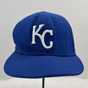 Kansas City Royals Blue New Era Fitted Hat 59Fifty 7-1/4 MLB Authentic On-Field
